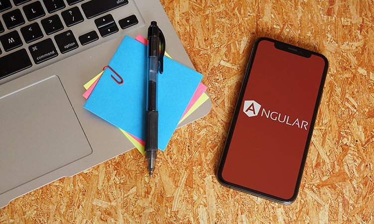 The phone screen showing Angular. Concept the most asked Angular interview questions in 2024